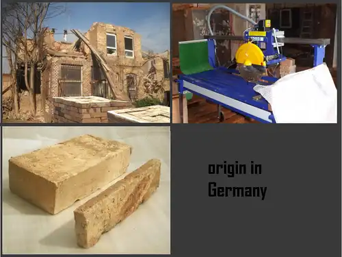 hell gelbe Ziegelriemchen Antikriemchen Steinriemchen alte Mauersteine Wandpanele mediterrane Wand-Gestaltung Wandfliese