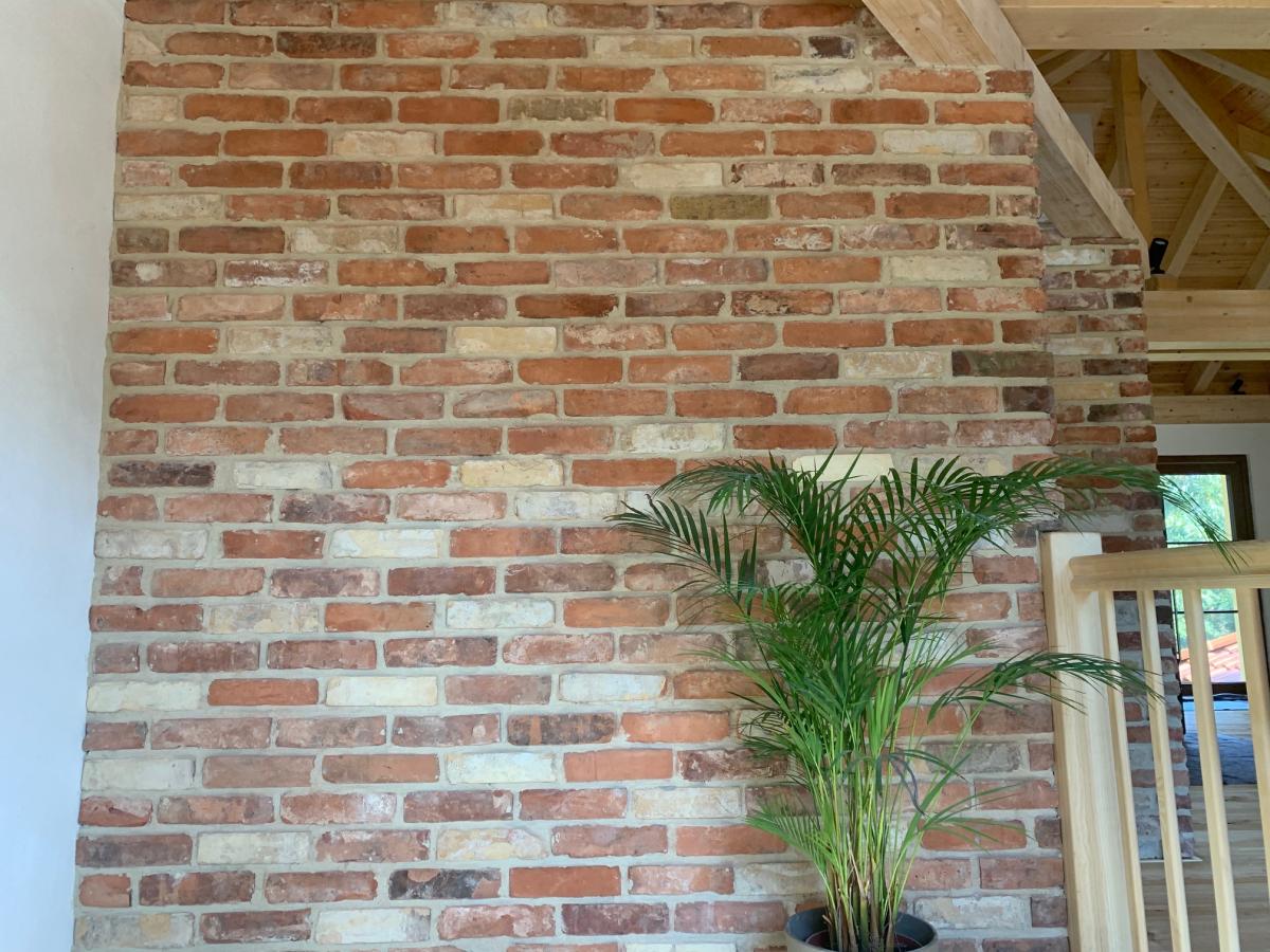 rot bunte Ziegel Verblendsteine Klinkerriemchen original Mauerziegel