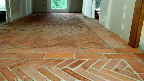 Antik Riemchen Bodenfliesen Terracotta Ziegelboden Küchen Boden alte Mauersteine Landhaus shabby chic