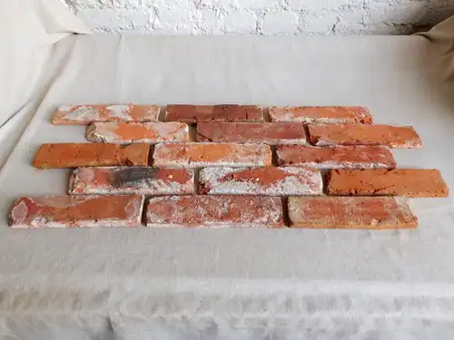 Loft Ziegel Verblendsteine Klinker Riemchen original Mauerziegel Steinwand Antik used look
