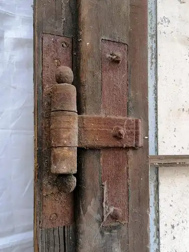 Antikes XXL Portal Hof Eingangs Tor Tür historisch Rahmen Oberlicht 2 flügelig Jugendstil
