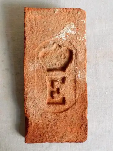 Inschriften Stempel Stein Wand Verkleidung Deko alter Ziegel Backstein Fliese Feldbrand Gründer Zeit