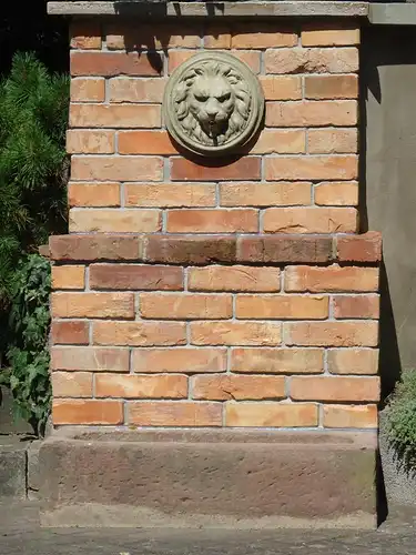 Inschriften Stempel Stein Wand Verkleidung Deko alter Ziegel Backstein Fliese Feldbrand Gründer Zeit