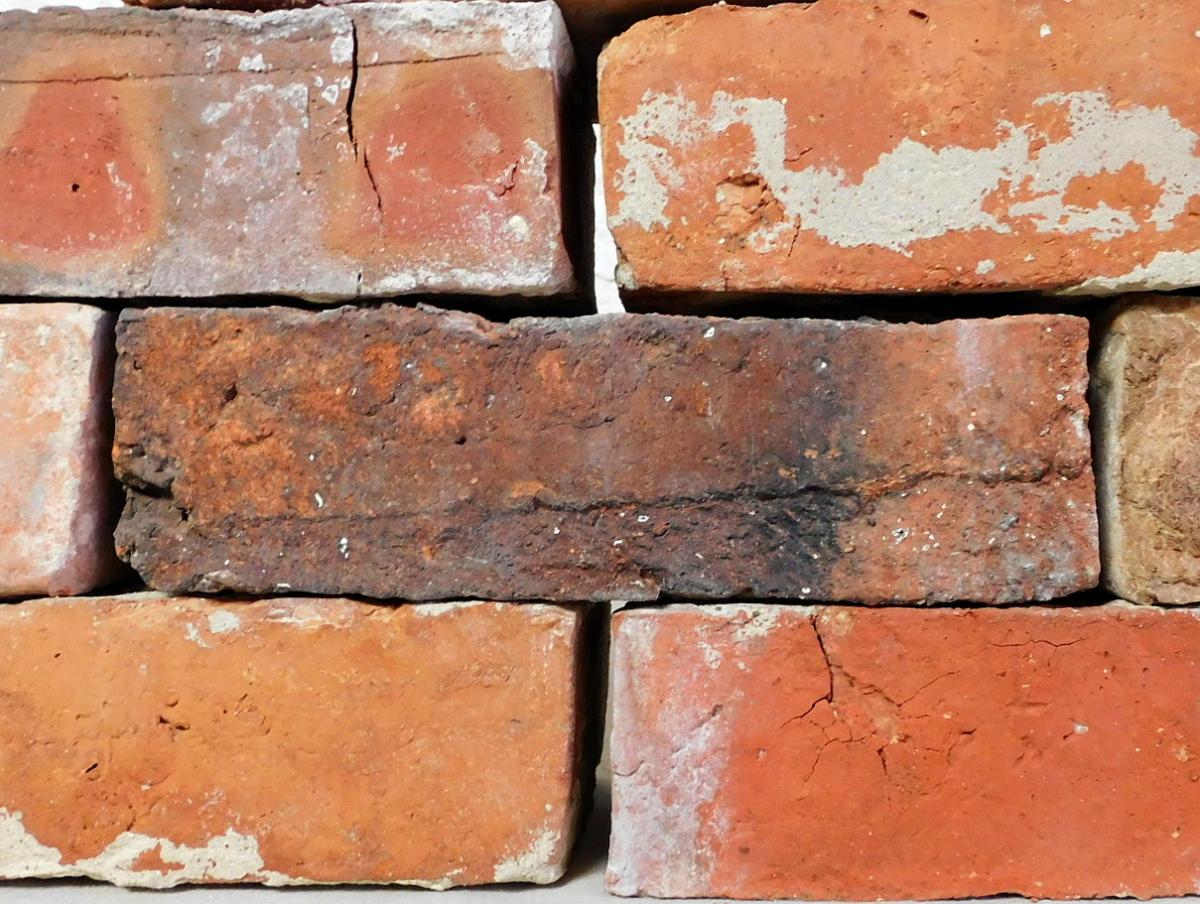 Antik Ziegel Steine Backsteine Mauer Ruine Deko Garten Geschichte
