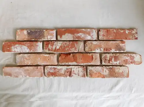 Stein Wand Antik Riemchen Klinker Ziegel echter Backstein Verblender Fliese terracotta Loft Style