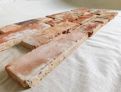 Stein Wand Antik Riemchen Klinker Ziegel echter Backstein Verblender Fliese terracotta Loft Style