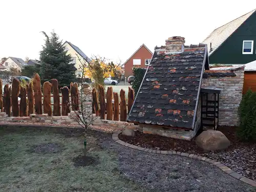  Gartenbau Backofen Sommerküche Ziegel Klinker Rückbau steine Dachziegel Altholz Scheunen balken