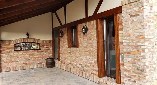  Alte Stein Wand Riemchen Klinker Ziegel Backstein Fliese terracotta Loft Style Eckstein Eckriemchen