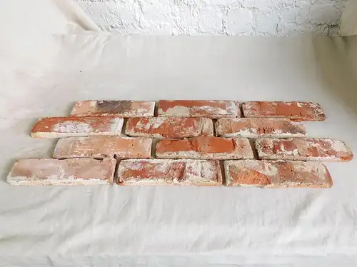 Antik Riemchen Stein Wand Rückbau Mauerstein Klinker Ziegel echter Backstein Verblender Fliese terracotta