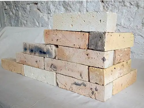  Beige gelbe Naturstein Optik Verblender Klinker Ziegel Riemchen Bricks Echtsteinwand Steinpaneele