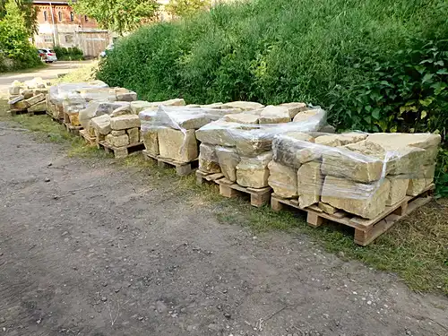  Antik Naturstein gebraucht Rückbau behauen Sandstein Bruchstein Mauerstein Trockenmauer Gartensteine