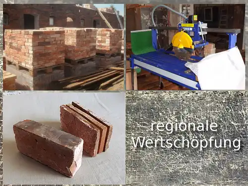 Boden Platten Fliesen Landhaus rustikal terracotta Rückbau Mauer Ziegel Klinker Feldbrand Handmade