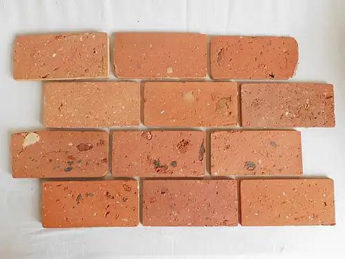 Reduziert Sonderpreis Steinzeug Fliesen Backsteine Klinker Ziegel terracotta handgemacht Feldbrand