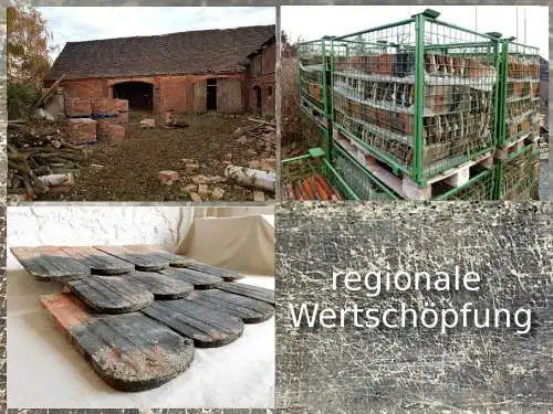 Alt historisch Biberschwanz Dachziegel shabby chic Schindel gebraucht ReUse Tonziegeln Dachdeckung