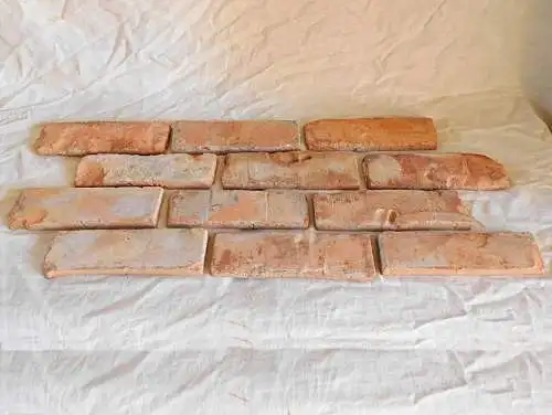 Loft Ziegel Klinker Riemchen Fliese Wand gestaltung Antik used look shabby Style used look 