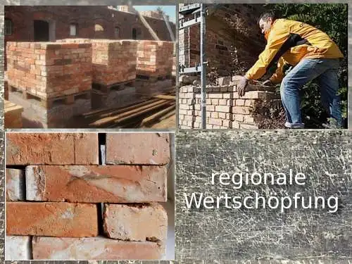Tiny house Ferienhaus Gartenlaube Nachhaltig wohnen Altholz Restbaustoffe alte Dachziegel Altziegel Klinker Altholzbalken