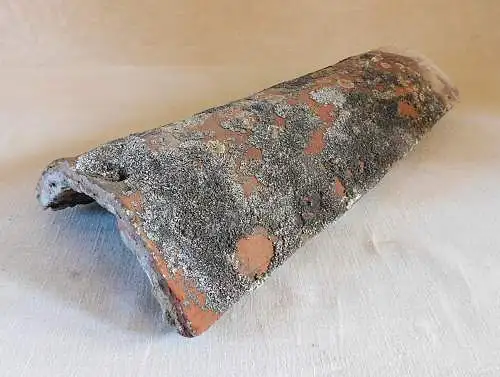 Dach-First Ziegel handgestrichen Um 1870 patiniert Kerzenhalter Wand Dekoration shabby Chic rutikal Landhaus