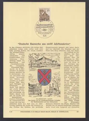 BRD Privat ETB 1964 - Deutsche Bauwerke Ellwanger Jagst (Verlag Erich Braun)