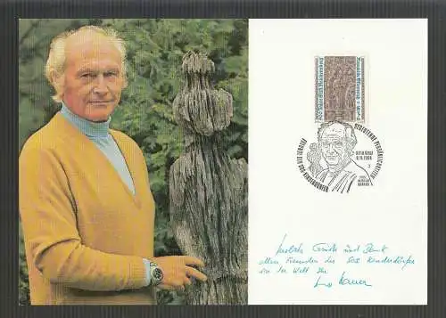 tolle Schmuckblatt Österreich Freunde der SOS Kinderdörfer - Heinrich Harrer  Bergsteiger