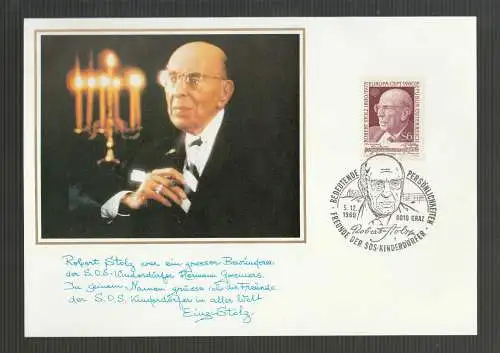 tolle Schmuckblatt Österreich Freunde der SOS Kinderdörfer -  Komponist Robert Stolz