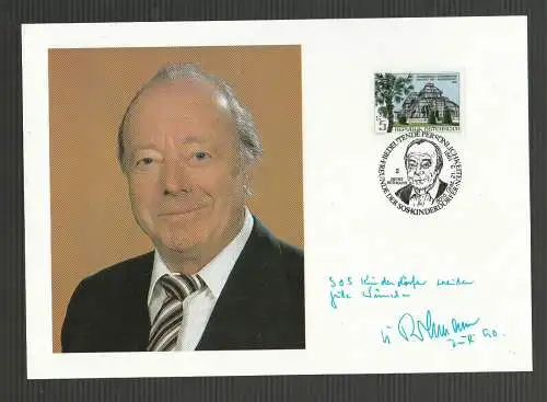tolle Schmuckblatt Österreich Freunde der SOS Kinderdörfer -   Schauspieler Heinz Rühmann