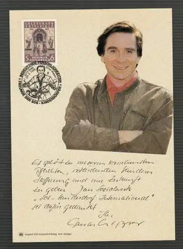 tolle Schmuckblatt Österreich Freunde der SOS Kinderdörfer - Elmar Wepper Schauspieler