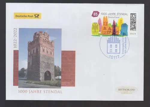 BRD 2022 FDC - 1000 Jahre Stendal Gebäude der Stadt Stendal
