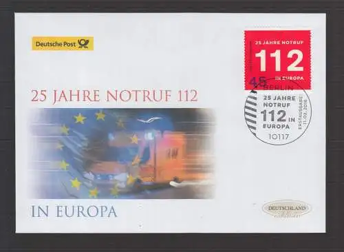 Schmuck-FDC Deutschland exklusiv  2016  -  25 Jahre Notruf 112 in Europa