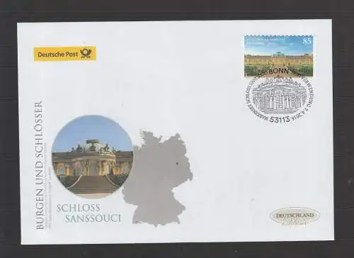 Schmuck-FDC Deutschland exklusiv 2016 skl  -  Burgen und Schlösser: Schloss Sanssouci 