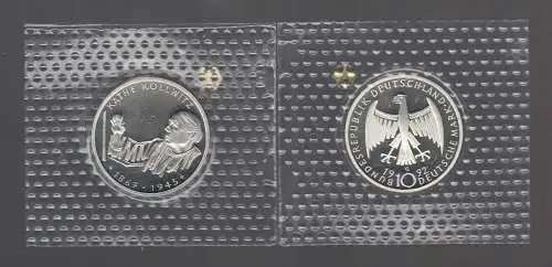 Bundesrepublik Deutschland 10 DM Münze 1992 Noppenfolie -  Käthe Kollwitz (1867 - 1945 )