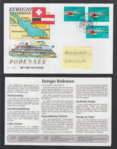 BRD Schweiz Österreich Brief + Beschr.  1993 -  Euregio Bodensee Dampfschiff