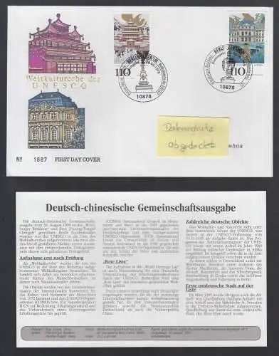 Bund BRD Brief + Beschr.  1998 -  Weltkulturerbe der UNESCO