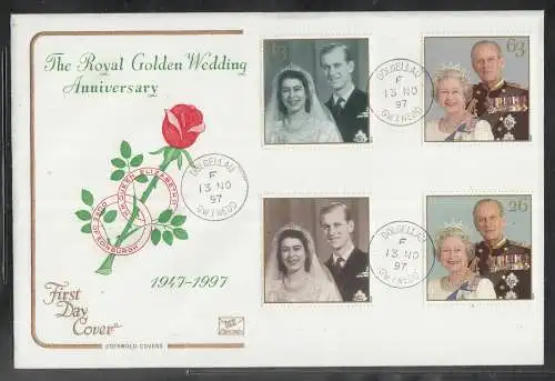 Great Britain United Kingdom FDC 1997 - The Royal Golden Wedding Anniversary