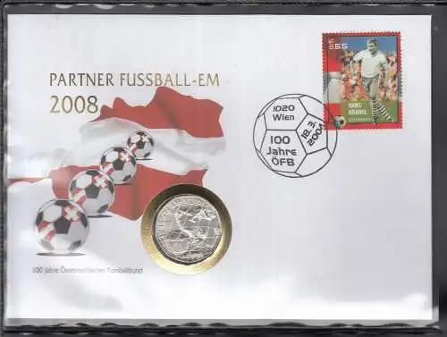 Österreich: Wunderschöne Numiscover-Ausgabe von 2008: „100 Jahre Österreichischer Fußballverband“