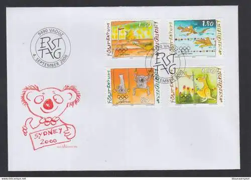 Liechtenstein 2000 FDC - Olympische Spiele Sydney / Jeux olympiques de Sydney