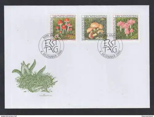Liechtenstein 2000 FDC - Seltene Pilze / Champignons rares / Rare mushrooms