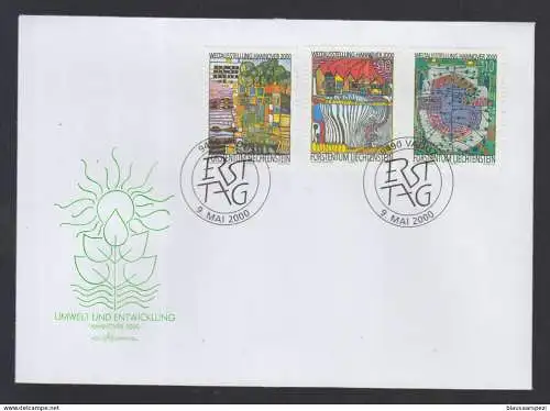 Liechtenstein 2000 FDC - Gemälde von Friedensreich Hundertwasser / Peintures de Friedensreich Hundertwasser