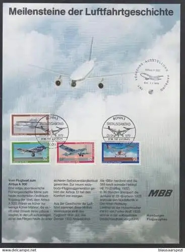BRD 1979 MBB Meilensteine der Luftfahrtgeschichte Vom Flugboot zum A 300