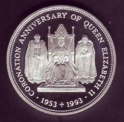Saint Helena, Ascension 1993 - 2 Pounds - 40th Anniversary of Coronation Queen Elizabeth II