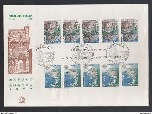 Monaco 1978 FDC - Europa CEPT: Kathedrale und Fürstentum