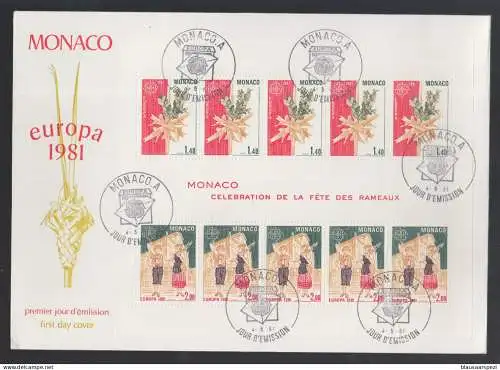 Monaco 1981 FDC KLB - Europa CEPT: Typical Dances Folklore Tanz