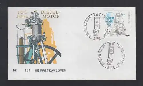 Bund BRD FDC 1997 - 100 Jahre Dieselmotor / Rudolf Diesel (1858-1913)