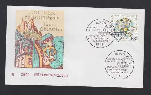 Bund BRD FDC 1997 - 500 Jahre Edelsteinregion Idar-Oberstein