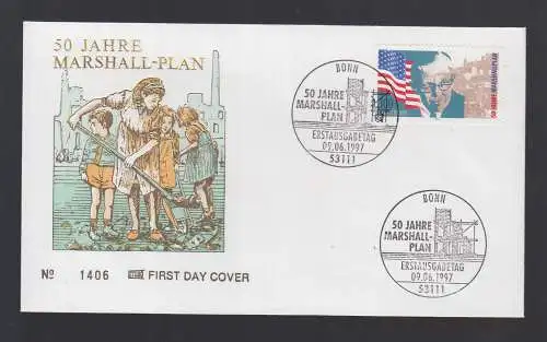 Bund BRD FDC 1997 - 50 Jahre Marshall-Plan / Kinder im Schutt