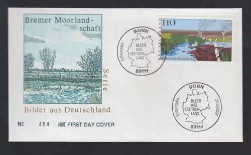 Bund BRD FDC 1997 Bilder aus Deutschland: Bremer Moorlandschaft