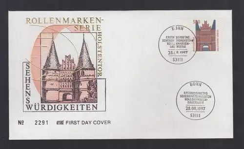 Bund BRD FDC 1997 - Sehenswürdigkeiten Holsten Tor
