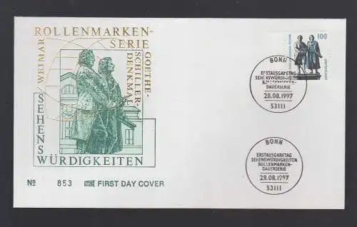Bund BRD FDC 1997 - Goethe Schiller Denkmal