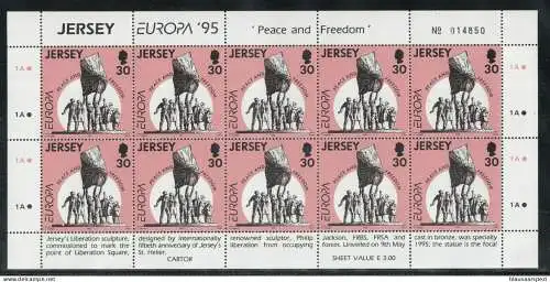 Jersey  Europe 1995 MNH / ** - Peace and Freedom / Frieden und Freiheit / 2 Miniature Sheet **/MNH