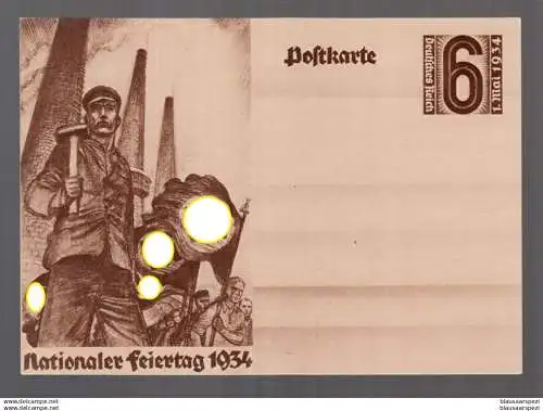GS AK NS Militaria Propaganda Karte 3.Reich Nationaler Feiertag 1934