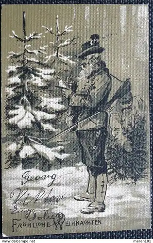 Österreich 1901, Litho \"Fröhliche Weihnachten\" gelaufen Laibach